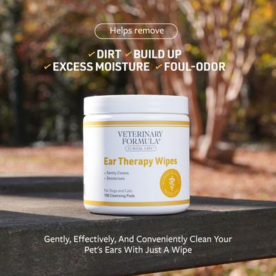 Show full view: Veterinary Formula Clinical Care Ear Therapy Dog & Cat Ear Wipes, 100 count slide 3 of 10
