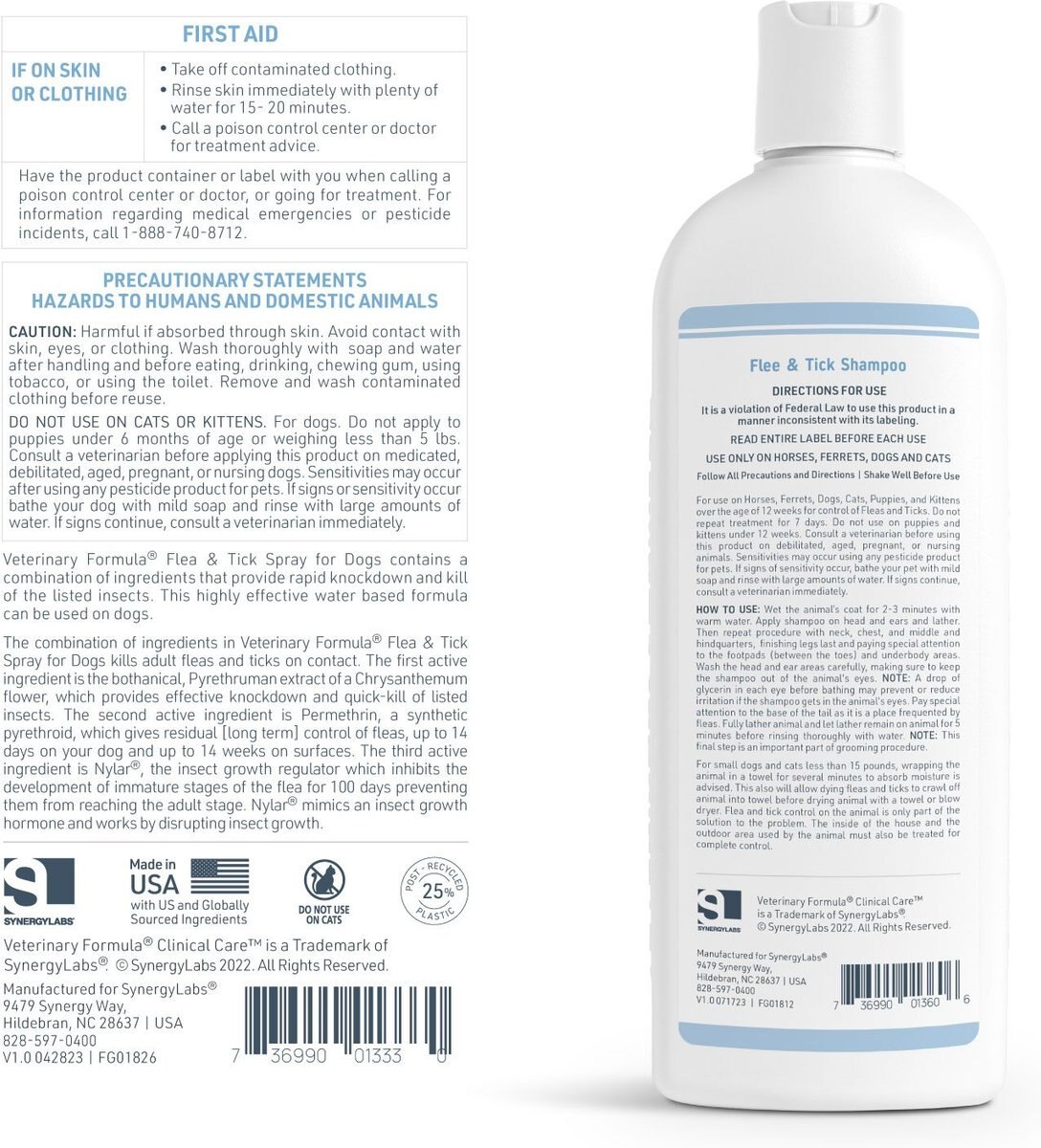Veterinary Formula Pets Shampoo Clinical Care Flea & Tick 473ml
