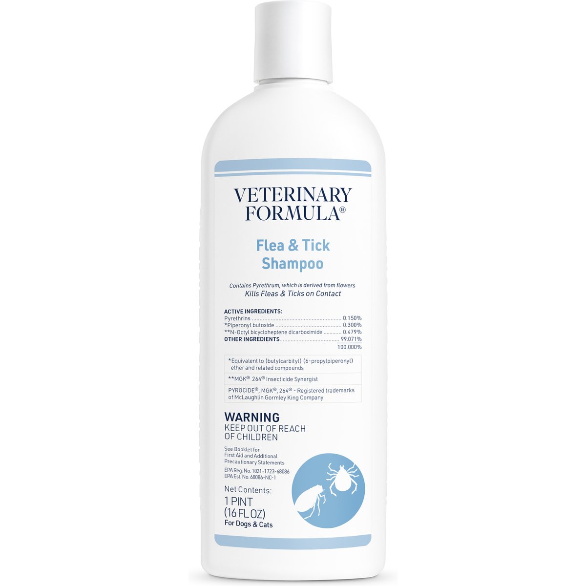 Flea & Tick Shampoo, 17-oz bottle