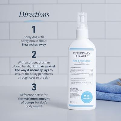 Show full view: Veterinary Formula Clinical Care Flea & Tick Medicated Spray, 8-fl oz bottle slide 4 of 9