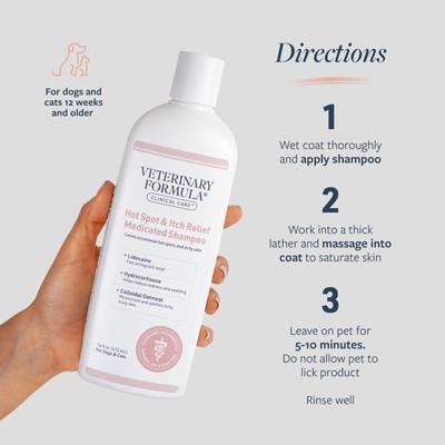 Show full view: Veterinary Formula Clinical Care Hot Spot & Itch Relief Medicated Shampoo, 16-fl oz bottle slide 6 of 10