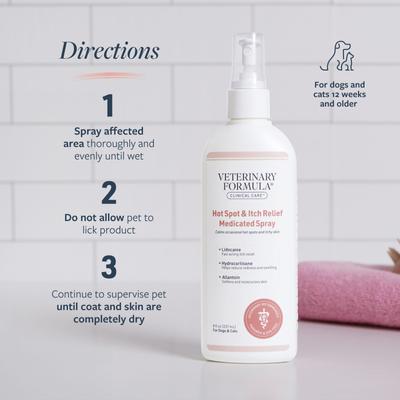 Show full view: Veterinary Formula Clinical Care Hot Spot & Itch Relief Medicated Spray, 8-fl oz spray slide 6 of 11