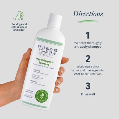 Show full view: Veterinary Formula Clinical Care Hypoallergenic Shampoo, 16-fl oz bottle slide 5 of 11