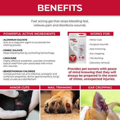 Show full view: Veterinary Formula Clinical Care Super Clot Fast Acting Gel for Dogs & Cats, 1-oz tube slide 4 of 9