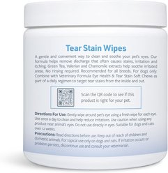 Veterinary Formula Smart Coat Complex Fragrance-Free Dog & Cat Tear Stain Eye Wipes, 100 count slide 2 of 6