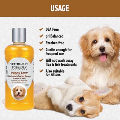 Show full view: Veterinary Formula Smart Coat Complex Puppy Love Shampoo, 17-fl oz bottle slide 3 of 8