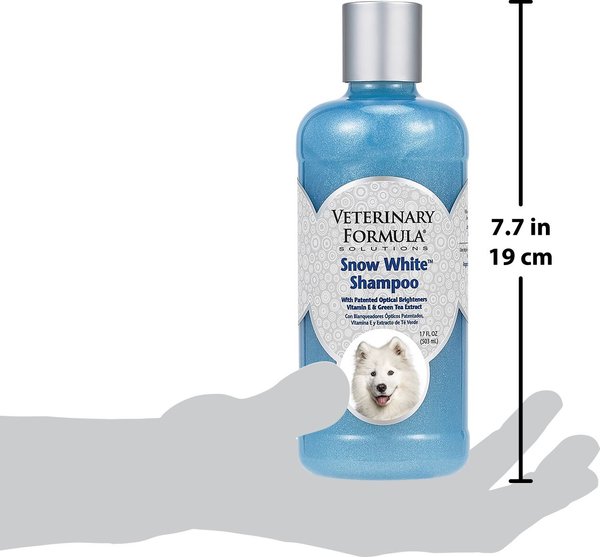 Show full view: Veterinary Formula Smart Coat Complex Snow White Whitening Shampoo for Dogs & Cats, 17-fl oz bottle slide 5 of 8