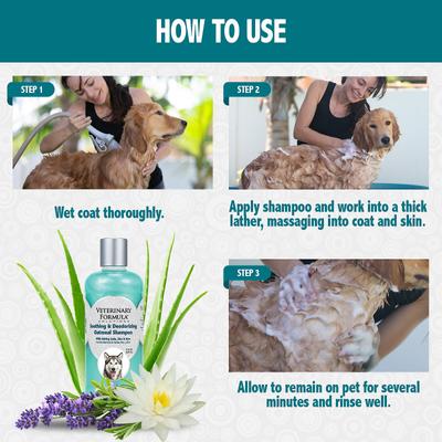 Show full view: Veterinary Formula Smart Coat Complex Soothing & Deodorizing Oatmeal Shampoo for Dogs & Cats, 17-fl oz bottle slide 4 of 8