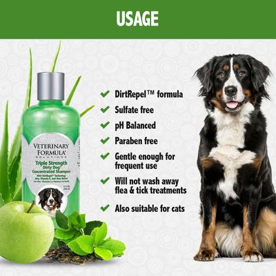 Show full view: Veterinary Formula Smart Coat Complex Triple Strength Dirty Dog Concentrated Shampoo, 17-fl oz bottle slide 3 of 8