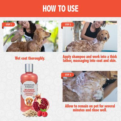 Show full view: Veterinary Formula Smart Coat Complex Ultra Oatmeal Moisturizing Shampoo for Dogs, 17-fl oz bottle slide 4 of 8