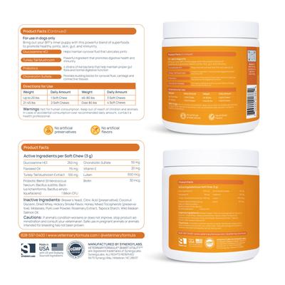 Show full view: Veterinary Formula Smart Vitality Senior Support Pork Flavored Soft Chew Supplement for Senior Dogs, 100 count slide 9 of 11