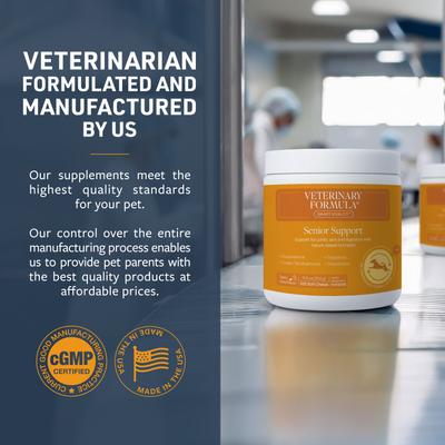 Show full view: Veterinary Formula Smart Vitality Senior Support Pork Flavored Soft Chew Supplement for Senior Dogs, 100 count slide 6 of 11