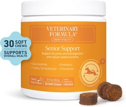 Veterinary Formula Smart Vitality Senior Support Pork Flavored Soft Chew Supplement for Senior Dogs, 30 count slide 1 of 8