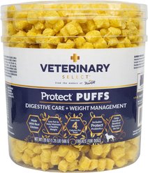 Veterinary Select Protect Puffs Digestive Care & Weight Management Low Fat Dog Treats, 20-oz bag