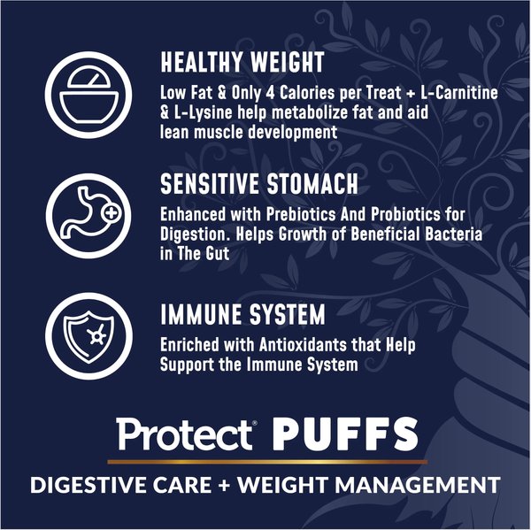 Veterinary Select Protect Puffs Digestive Care & Weight Management Low Fat Dog Treats, 20-oz bag