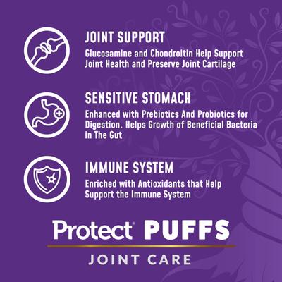 Show full view: Veterinary Select Protect Puffs Joint Care Low Fat Dog Treat, 20-oz tub slide 5 of 11