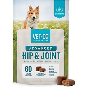 VetIQ Advanced Hip & Joint Chicken Flavored Soft Chews Dog Supplement, 60 count bag