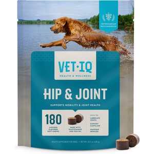 VetIQ Hip & Joint Soft Chew Joint Supplement for Dogs, 180 count