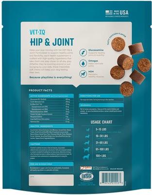 Show full view: VetIQ Hip & Joint Soft Chew Joint Supplement for Dogs, 180 count slide 10 of 13