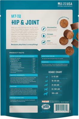 Show full view: VetIQ Hip & Joint Soft Chew Joint Supplement for Dogs, 60 Count slide 9 of 12