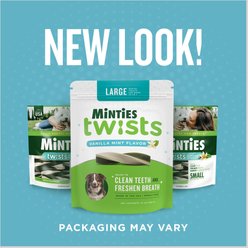 VetIQ Minties Twists Large Vanilla Mint Dental Dog Treats, 24-oz bag, count varies slide 2 of 7