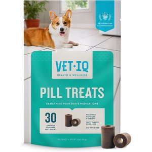 VetIQ Pill Treats Advanced Formula Soft Chews Chicken Flavored Dog Treats, 30 count
