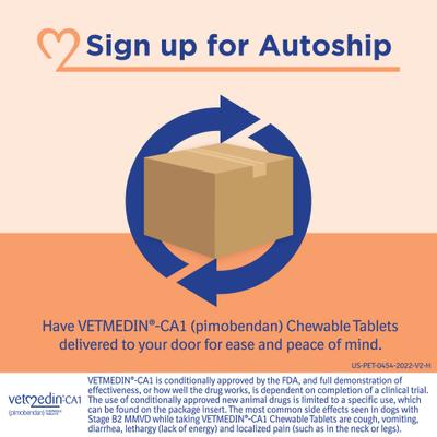 Show full view: Vetmedin-CA1 (pimobendan) Chewable Tablets for Dogs, 1.25-mg, 50 tablets slide 8 of 10