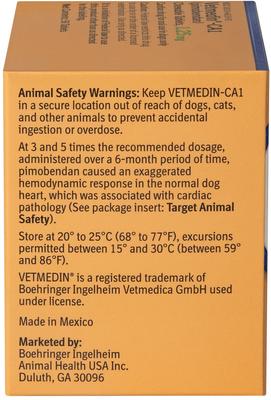 Show full view: Vetmedin-CA1 (pimobendan) Chewable Tablets for Dogs, 1.25-mg, 50 tablets slide 9 of 10