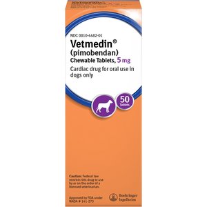 Vetmedin (pimobendan) Chewable Tablets for Dogs, 50 tablets, 5-mg