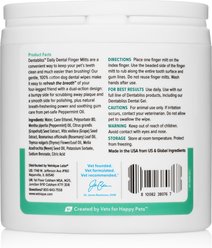 Vetnique Labs Dentabliss Finger Mitt Teeth Cleaning Peppermint Flavor Dog Dental Wipes, 50 count slide 2 of 9