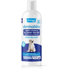 Vetnique Labs Dermabliss Medicated Allergy & Itch Relief Hydrocortisone Anti-Itch Cat & Dog Shampoo, 16-fl oz bottle