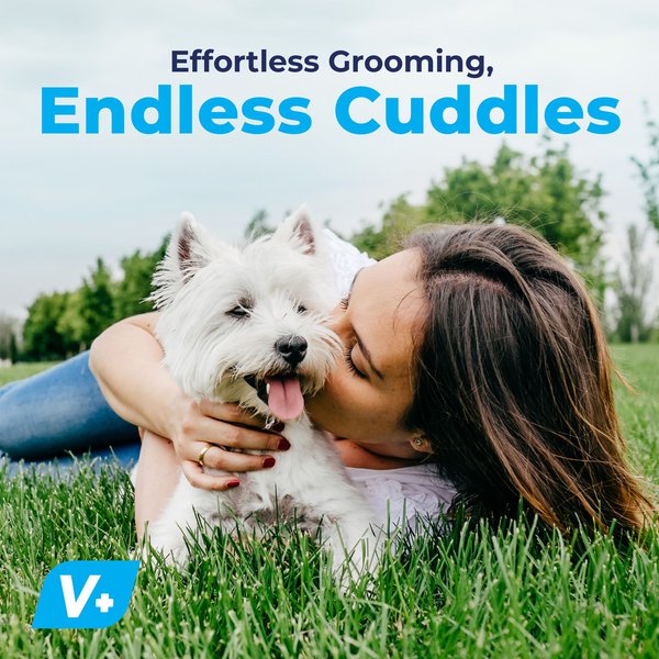 Show full view: Vetnique Labs Furbliss Grooming, Deshedding, Massaging & Bathing Dog & Cat Brush, Green Long Hair slide 6 of 11