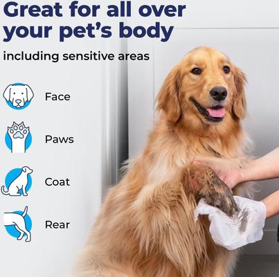 Show full view: Vetnique Labs Furbliss Unscented Cleansing & Deodorizing Hypoallergenic Paw & Body Dog & Cat Wipes, 100 count, case of 6 slide 5 of 9