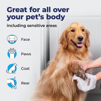 Show full view: Vetnique Labs Furbliss Unscented Cleansing & Deodorizing Hypoallergenic Paw & Body Dog & Cat Wipes, 100 count slide 5 of 9