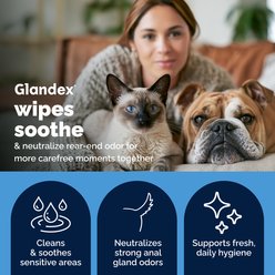 Vetnique Labs Glandex Boot the Scoot Rear End Anal Gland Cleaning & Deodorizing Hygienic Dog & Cat Wipes, 75 count slide 2 of 9
