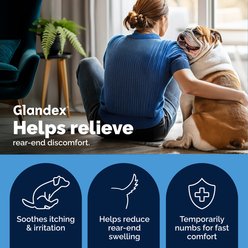 Vetnique Labs Glandex Medicated Anal Gland Fast Acting in Pain Relieving Anti-Itch Dog & Cat Wipes, 50 count slide 2 of 9