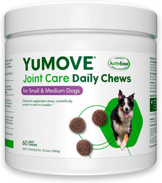 Vetnique Labs YuMOVE Mobility Hip & Joint Care Soft Chew Supplement for Small & Medium Dogs