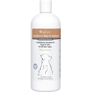 VetOne CeraDerm Aloe & Oatmeal Conditioning Dog & Cat Shampoo, 16-fl oz bottle