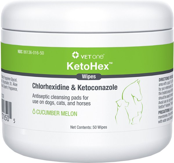 Show full view: VetOne KetoHex Antiseptic Pet Wipes, 50 count slide 1 of 10