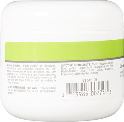 Show full view: VetOne KetoHex Antiseptic Pet Wipes, 50 count slide 3 of 11