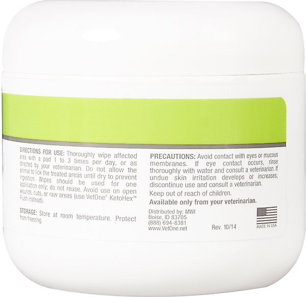 Show full view: VetOne KetoHex Antiseptic Pet Wipes, 50 count slide 5 of 10