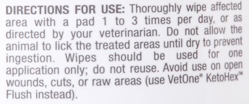 Show full view: VetOne KetoHex Antiseptic Pet Wipes, 50 count slide 7 of 11