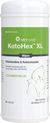 VetOne KetoHex X-Large Antiseptic Wipes for Pets, 60 count