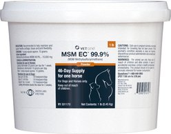 VetOne MSM EC 99.9% Horse Supplement, 1-lb bucket