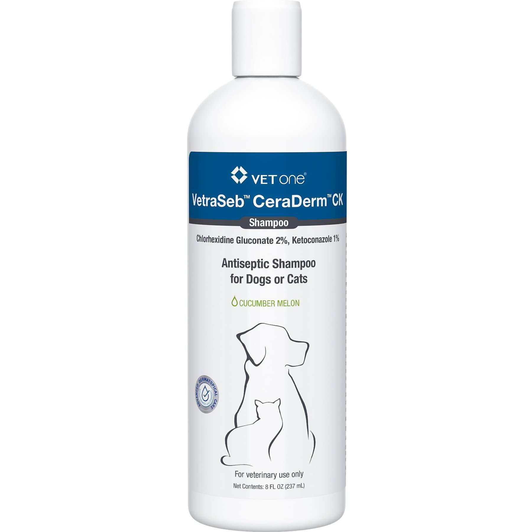 VetOne VetraSeb CeraDerm CK Dog & Cat Shampoo, 8-fl oz bottle