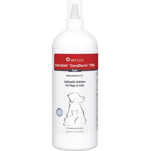 VetOne VetraSeb CeraDerm TRIS Flush Dog & Cat Cleaning Solution, 16-fl oz bottle