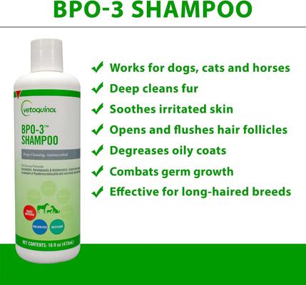 Show full view: Vetoquinol BPO-3 Shampoo for Dogs & Cats, 16-fl oz bottle slide 4 of 12