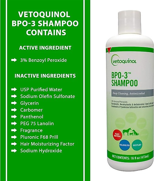 Show full view: Vetoquinol BPO-3 Shampoo for Dogs & Cats, 16-fl oz bottle slide 5 of 11
