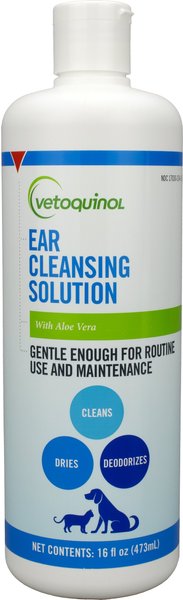 Show full view: Vetoquinol Ear Cleaning Solution for Dogs & Cats, 16-fl oz bottle slide 1 of 14