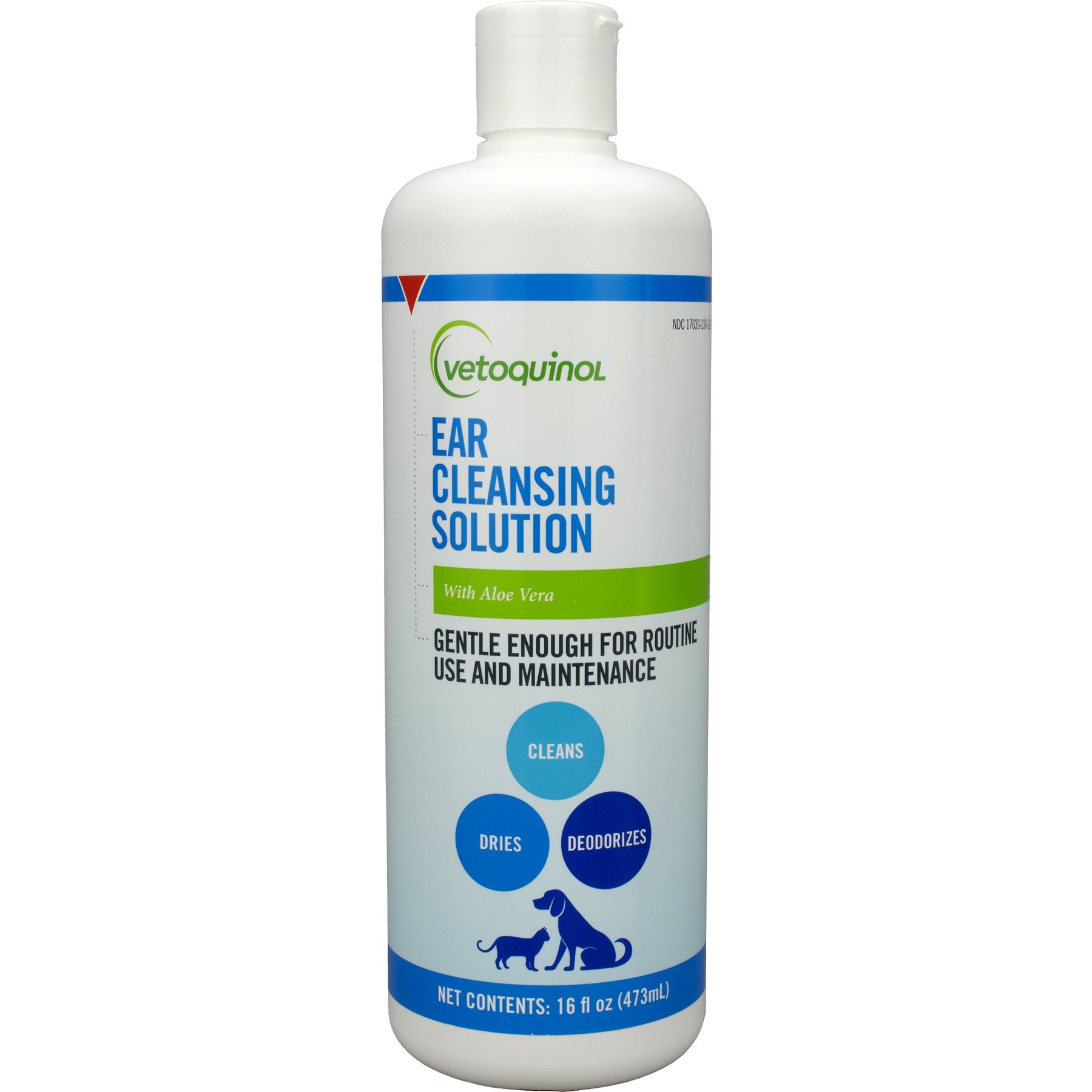 Vetoquinol Vet Solutions Ear Cleaning Solution for Dogs & Cats, 16-oz